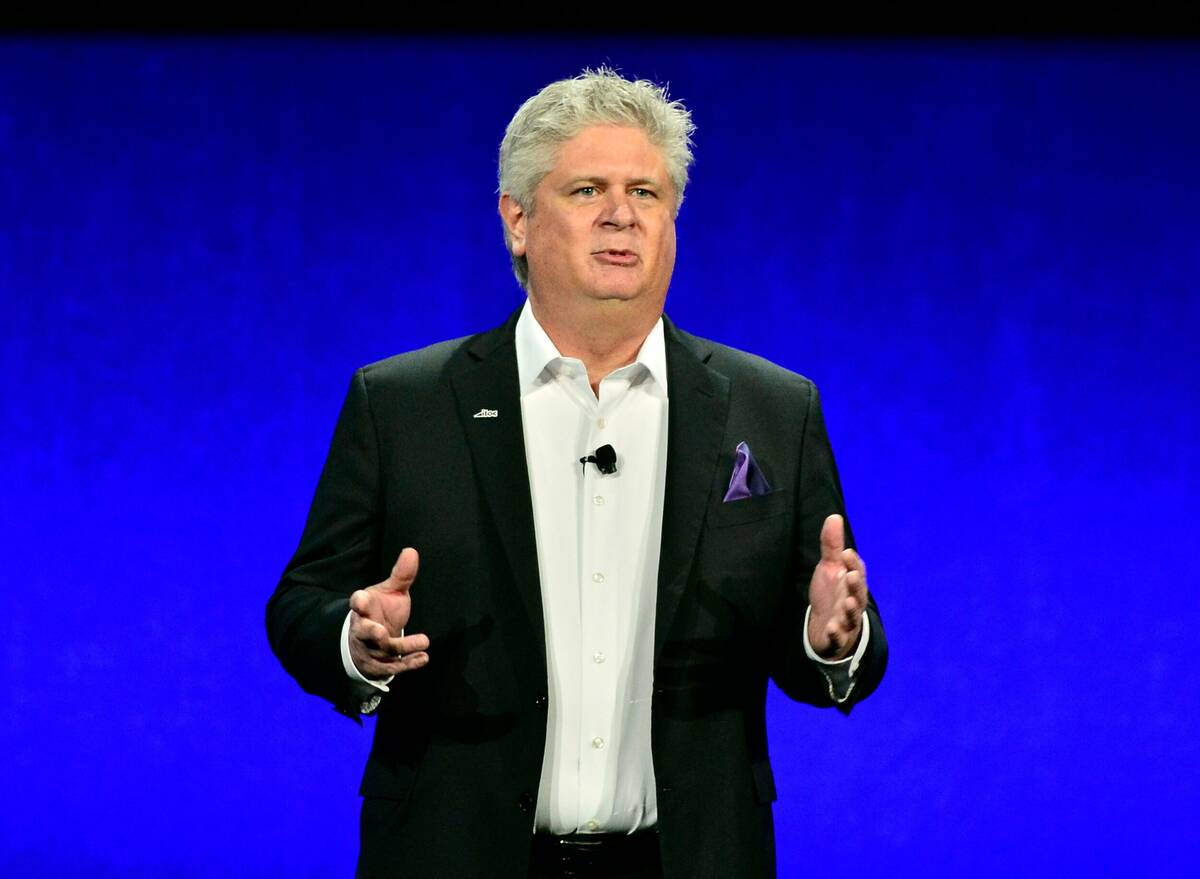 Michael O’Leary, President & CEO of the National Association of Theatre Owners, speaks during ...