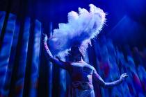 Dancers Becs O’Hara performs during dress rehearsal for FOLLIES, a broadway musical at A ...