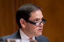 Sen. Marco Rubio, R-Fla. speaks during a Senate Foreign Relations Committee hearing to examine ...
