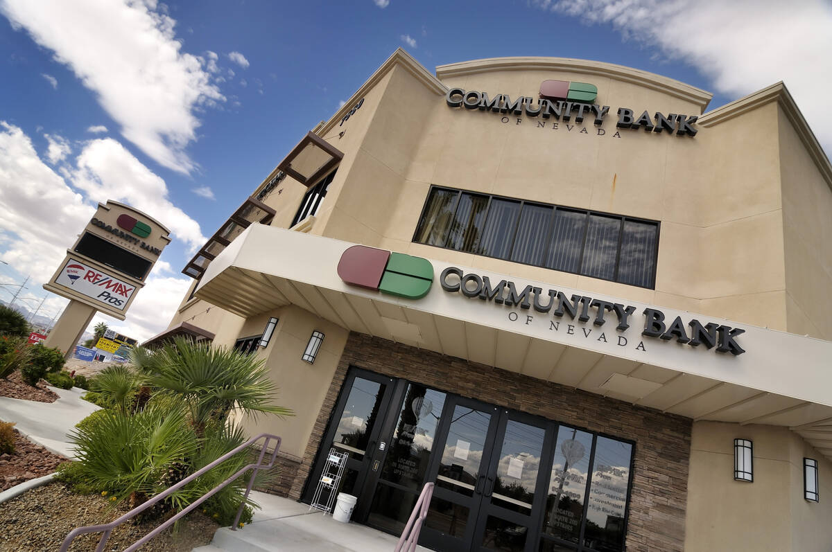 A building with Community Bank of Nevada signage is seen Oct. 11, 2010. Nevada financial regul ...