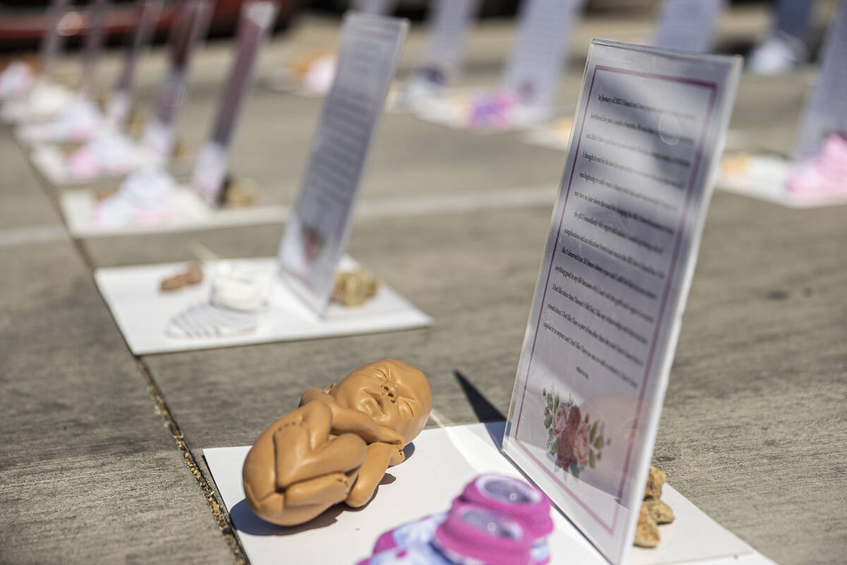 A memorial to the unborn during the anti-abortion rally “Honoring our Forgotten Babies&q ...