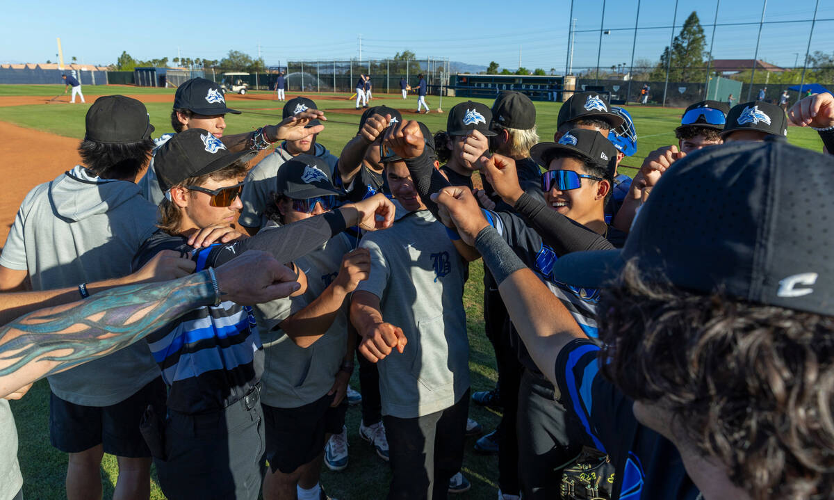 Basic players come together after a dominating win over Spring Valley in their first NIAA baseb ...