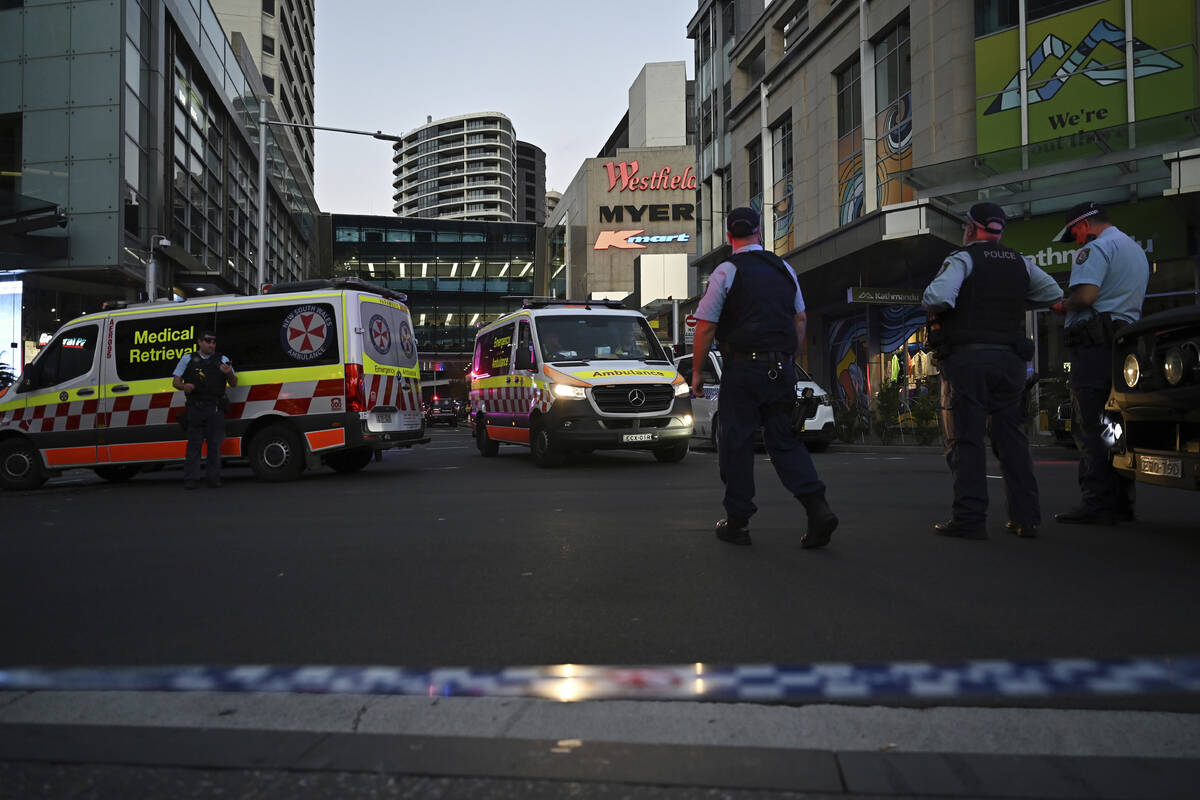 Emergency services are seen at Bondi Junction after multiple people were stabbed at the Westfie ...