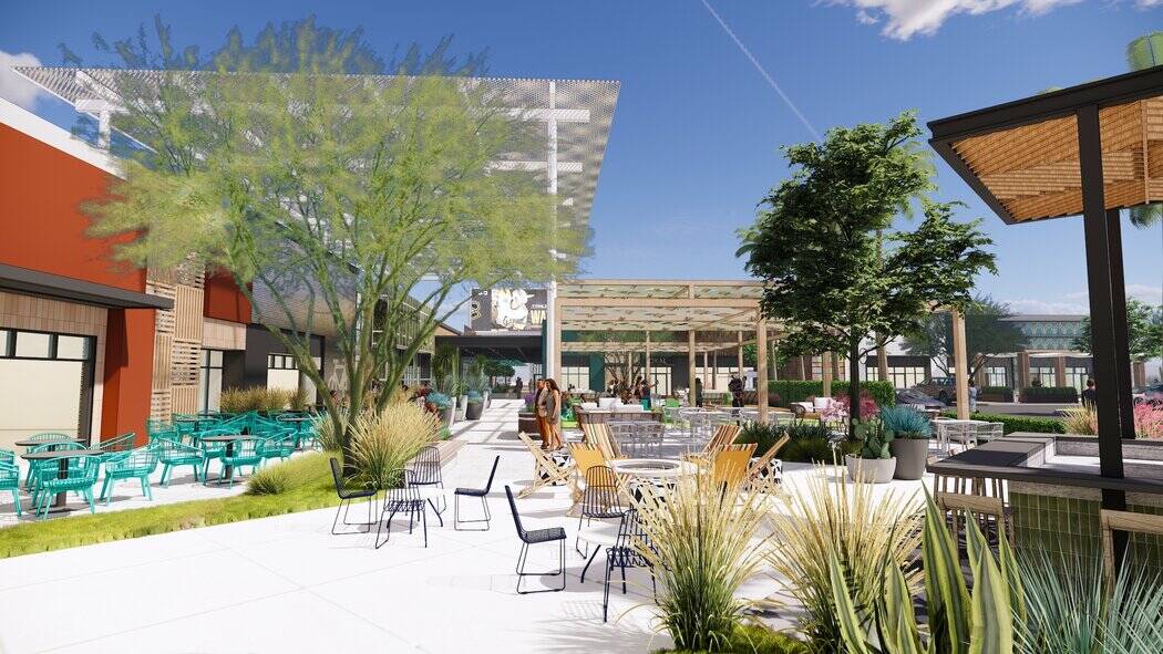 A rendering of a 100,000-square-foot shopping center planned for Green Valley. (CNR Retail)