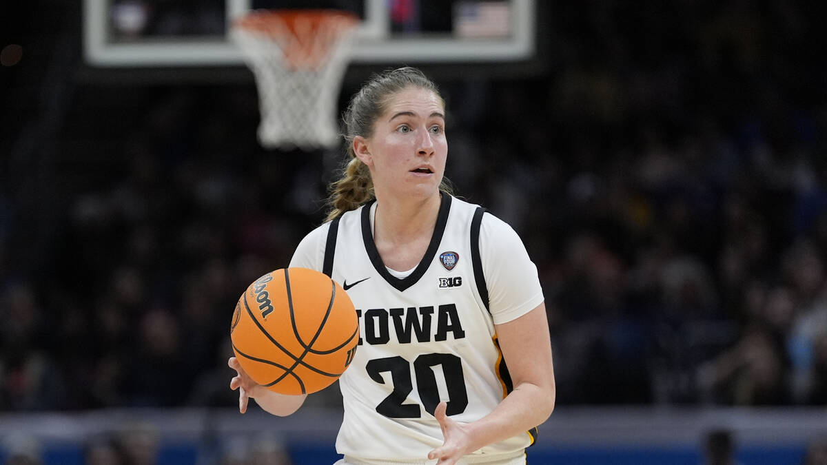 Iowa's Kate Martin during the second half of the NCAA Women's Final Four semifinals basketball ...