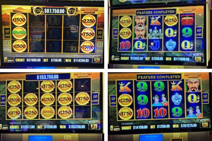 Four slots jackpots worth $536,830 were won by the same player Saturday, April 13, 2024, at Cae ...