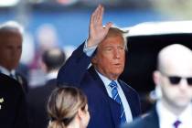 Former President Donald Trump, leaves Trump Tower for Manhattan Criminal Court Tuesday, April 1 ...