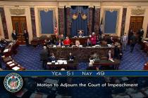 In this image from video from Senate Television, Sen. Patty Murray, D-Wash., presiding over the ...