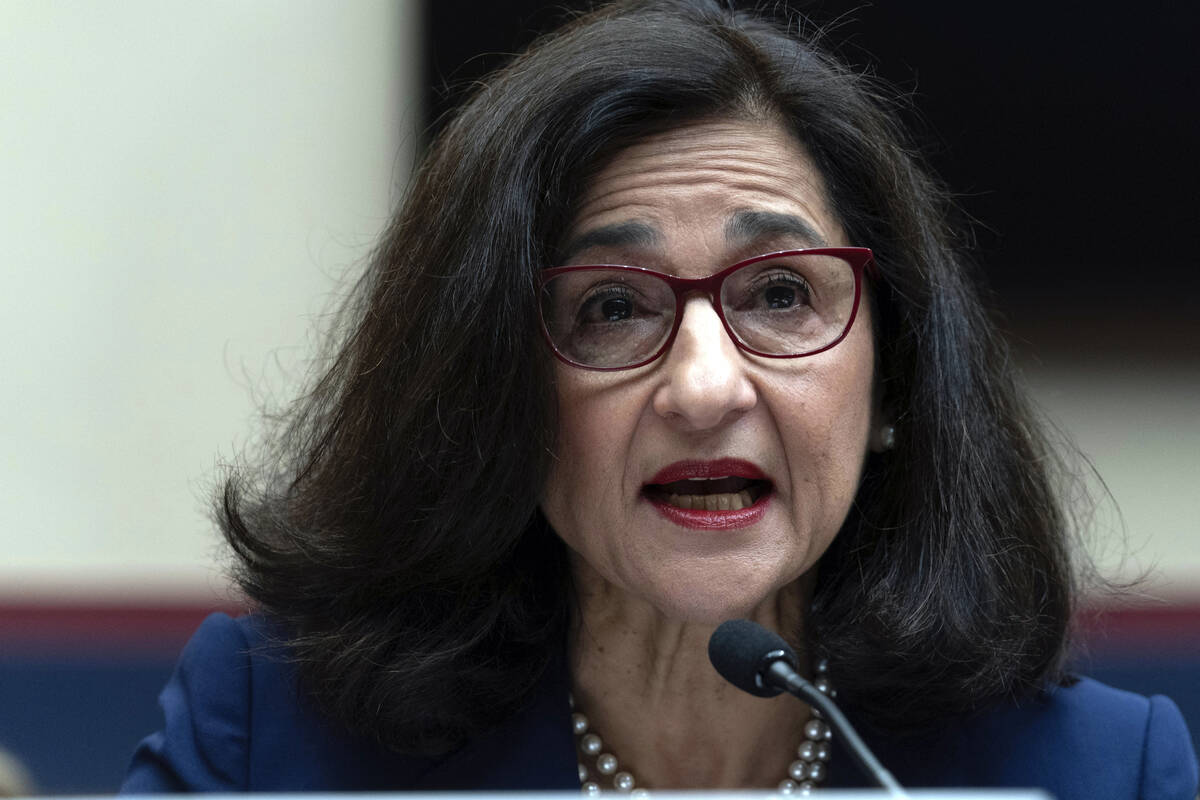 President of Columbia University Nemat Shafik testifies before the House Committee on Education ...