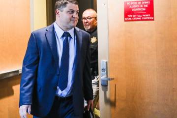 Dylan Houston leaves the courtroom following proceedings of a custody battle against his slain ...