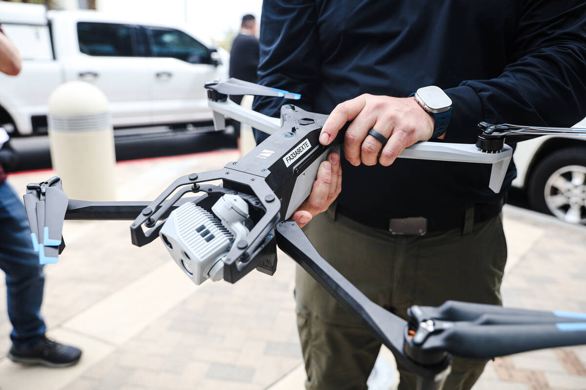 Detective Steven Oscar, program coordinator for Metro’s Unmanned Aerial Systems program, ...