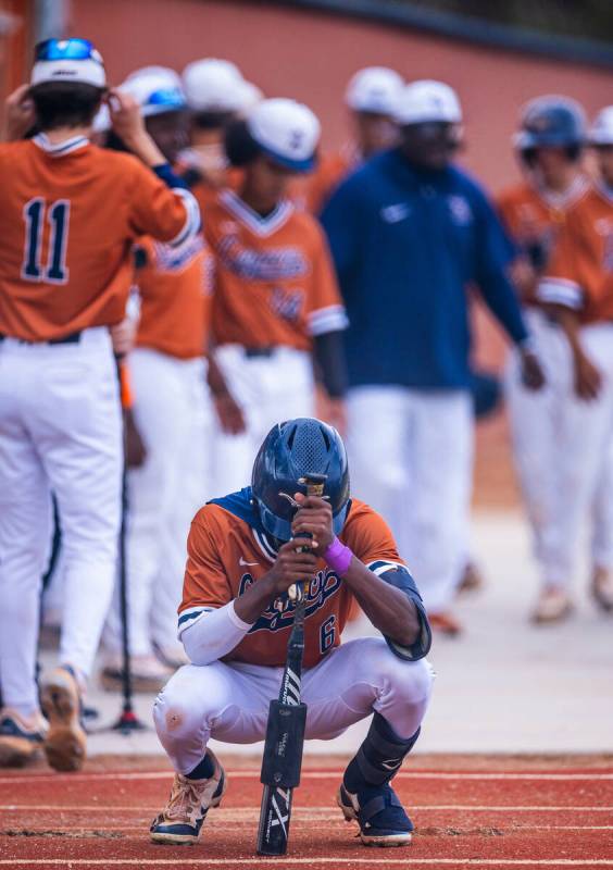 Legacy batter William Glover (6) prepares to hit against a Sierra Vista pitcher during the firs ...