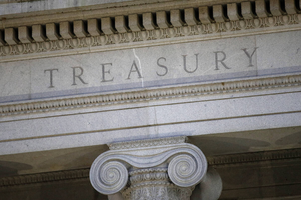 FILE - The U.S. Treasury Department building, June 6, 2019, in Washington. The U.S. and U.K. on ...