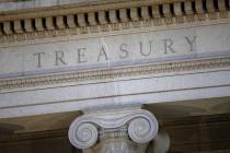 FILE - The U.S. Treasury Department building, June 6, 2019, in Washington. The U.S. and U.K. on ...