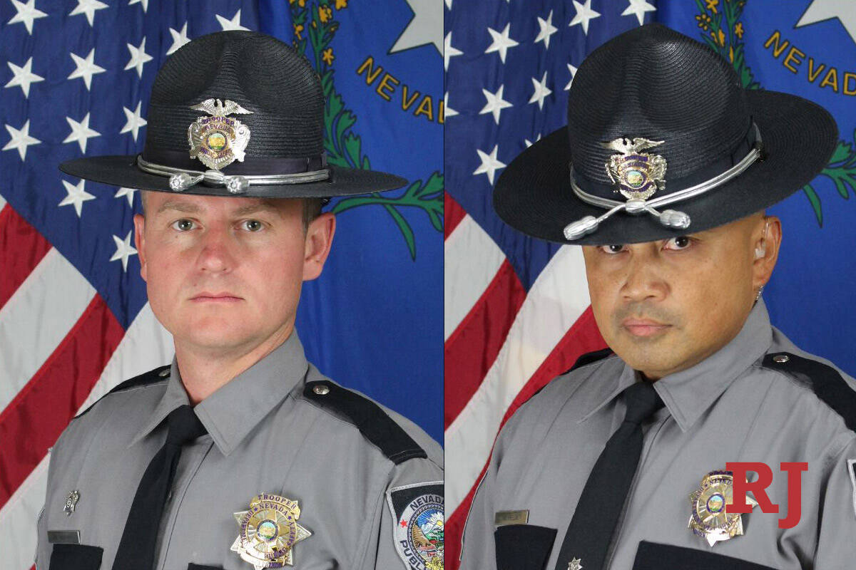 Sgt. Michael Abbate, left, and Trooper Alberto Felix (Nevada Highway Patrol)