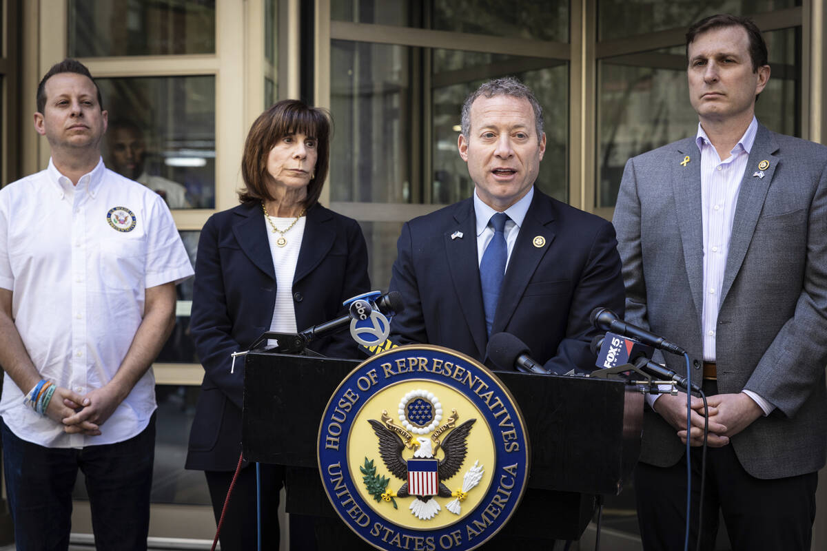 Congressman Josh Gottheimer with Congressman Jared Moskowitz, Congresswoman Kathy Manning and C ...