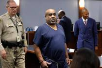 Duane Davis, who is accused of orchestrating the 1996 slaying of hip-hop icon Tupac Shakur, cen ...