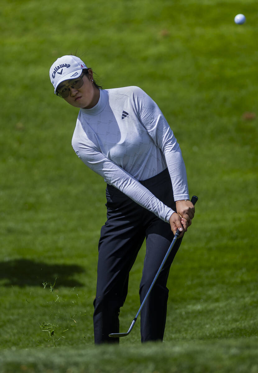 Rose Zhang wedges the ball from the rough on hole #8 during the second day of the LPGA T-Mobile ...