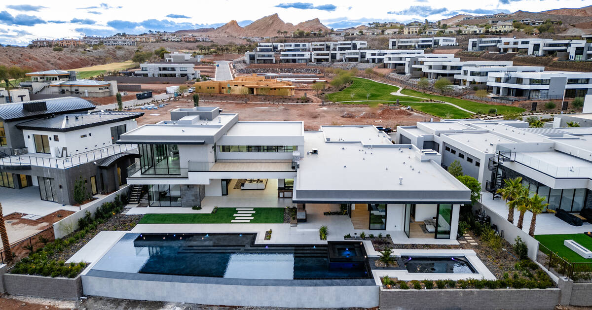 This Lake Las Vegas mansion was designed and built by Las Vegas Luxe Design/Build. The 6,653-sq ...