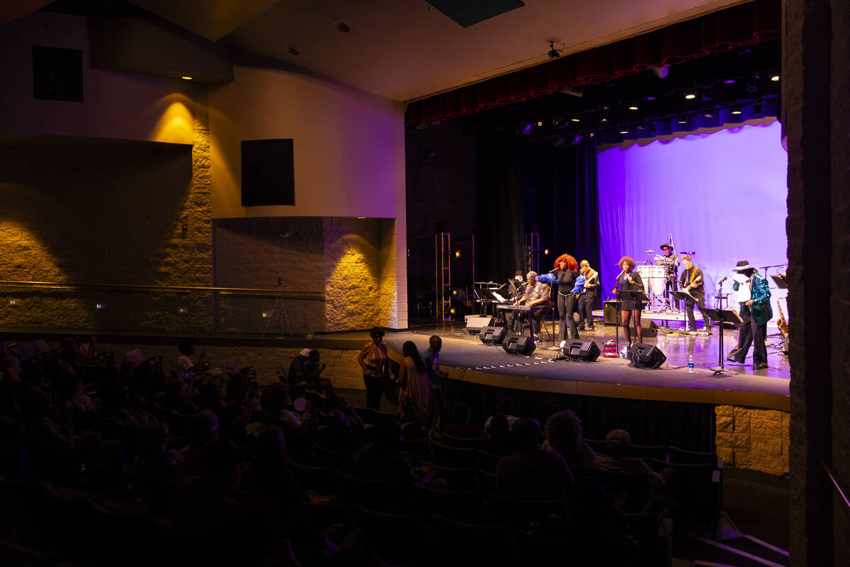 Vegas Groove & The Silver State Horns perform during an event celebrating the 50th annivers ...