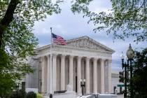 Supreme Court is seen as the justices prepare to hear arguments over whether Donald Trump ...