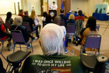 Phillip Davis, a veteran of the U.S. Air Force, attends Vet the Vote event, a nonprofit initiat ...