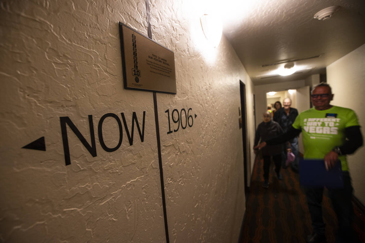 The original hotel floor of the Golden Gate Hotel, dating back to 1906, is seen during a tour o ...