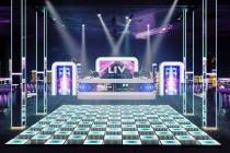 An artist rendering of the planned LIV Las Vegas rooftop nightclub at the Formula One pit build ...