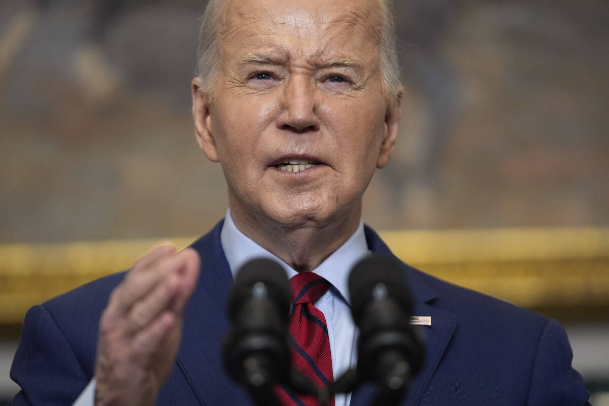 President Joe Biden delivers remarks about student protests over the war in Gaza, from the Roos ...