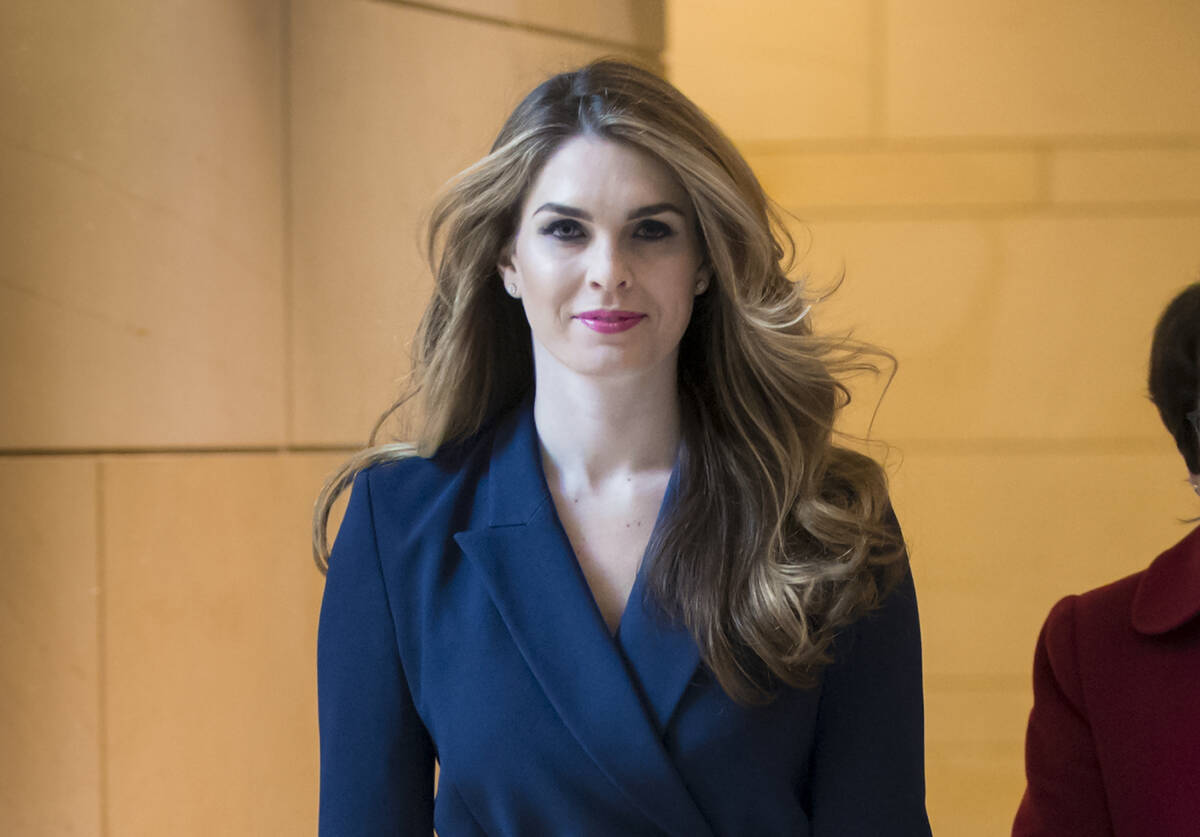 Hope Hicks, former White House Communications Director, arrives to meet with the House Intellig ...