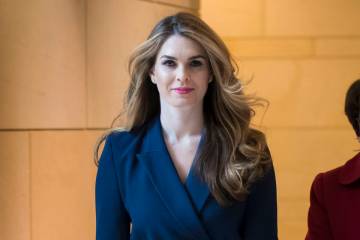 Hope Hicks, former White House Communications Director, arrives to meet with the House Intellig ...