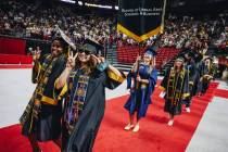 Graduates participate in the Nevada State University commencement ceremony at the Thomas & ...