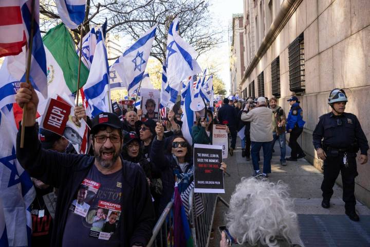 FILE - Pro-Israel demonstrators gather for the "Bring Them Home Now" rally outside th ...