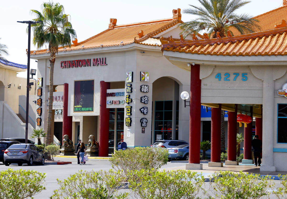 Chinatown Mall on Spring Mountain Road is pictured on Friday, April 12, 2024, in Las Vegas. (Bi ...