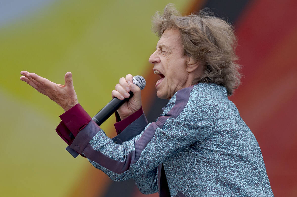 Mick Jagge,r of the Rolling Stones, performs during the New Orleans Jazz and Heritage Festival ...