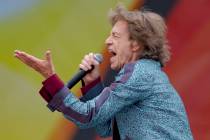 Mick Jagge,r of the Rolling Stones, performs during the New Orleans Jazz and Heritage Festival ...