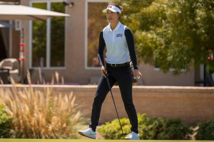 Toa Yokoyama at the NCAA women's golf regional at Spanish Trail. (UNLV Athletics)