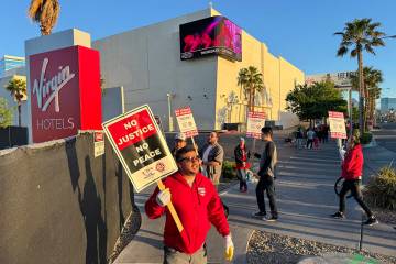 Culinary Local 226 members at Virgin Hotels, located on Paradise Road about one mile west of La ...