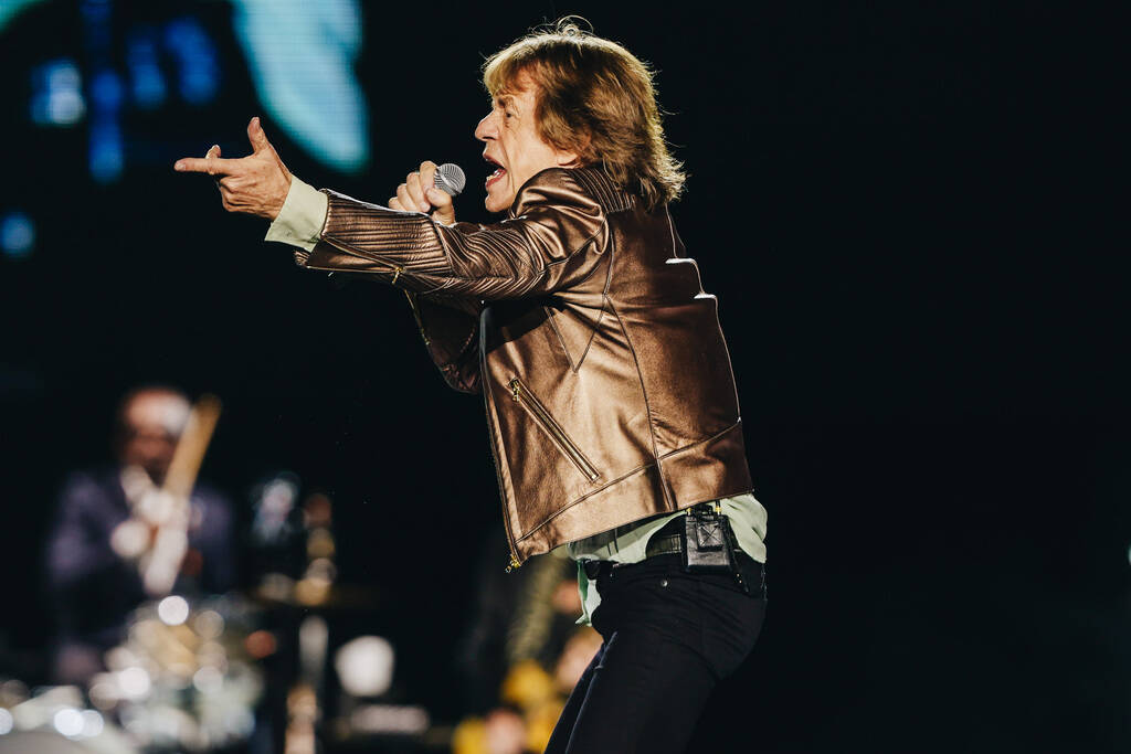 The Rolling Stones perform during their “Hackney Diamonds” tour at Allegiant Stad ...