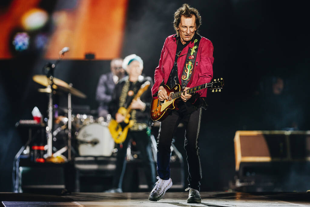 The Rolling Stones perform during their “Hackney Diamonds” tour at Allegiant Stad ...