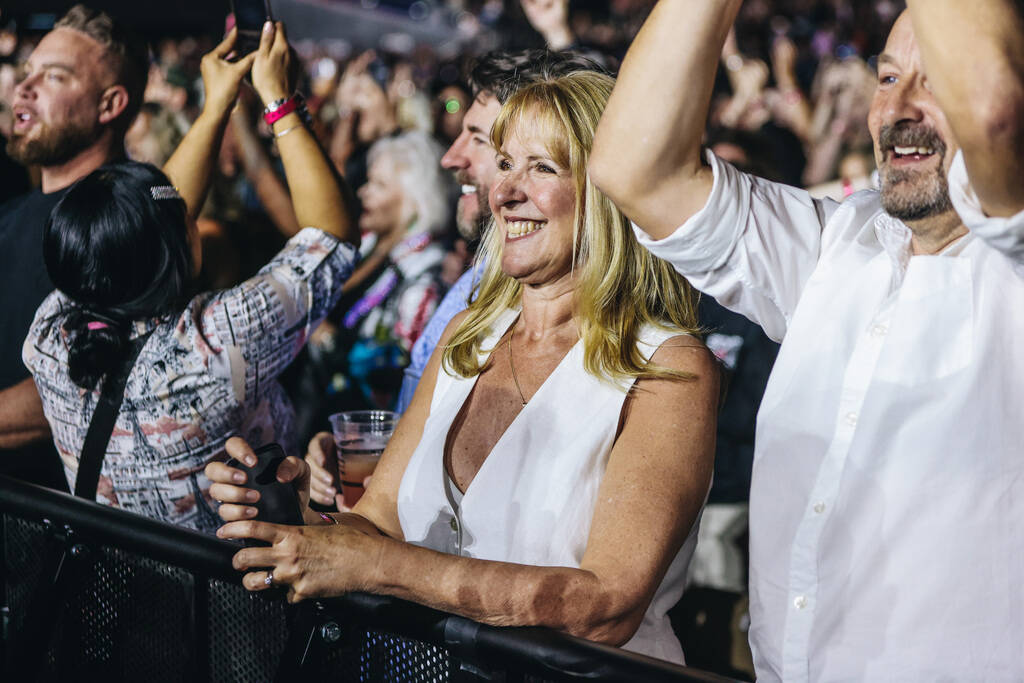 Fans watch as The Rolling Stones perform during their “Hackney Diamonds” tour at ...