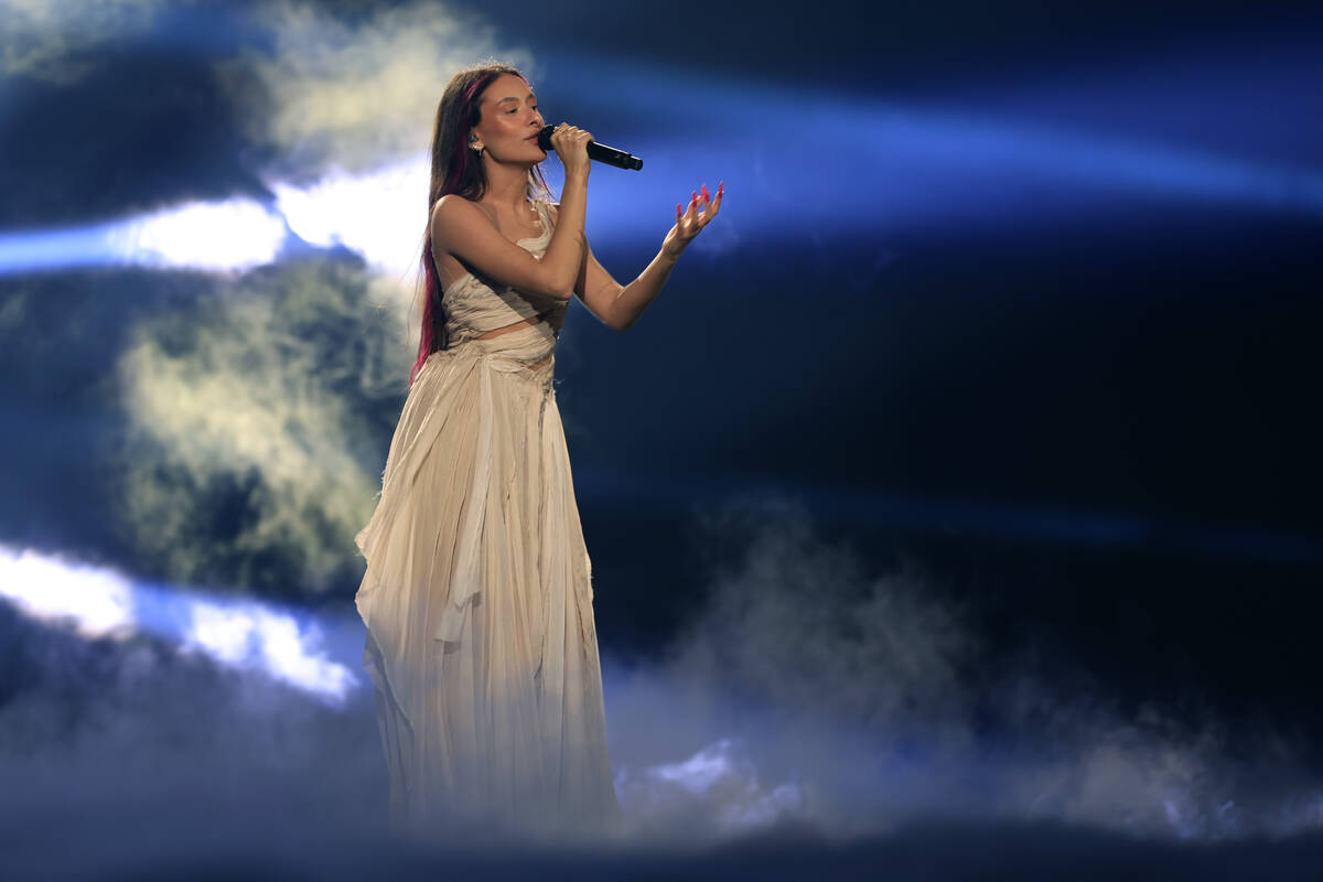 Eden Golan representing Israel with the song 'Hurricane' performs during the final dress rehear ...