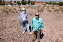 Baba Anal, left, and Satish Bhatnagar, the co-founders of the American Hindu Association, pose ...