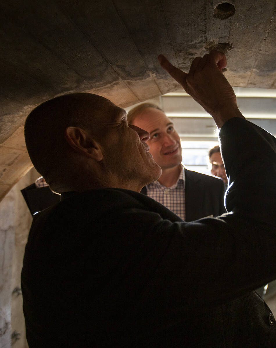 Regional Director of the Lower Colorado Basin Terrance Fulp points out part of the maintenance ...