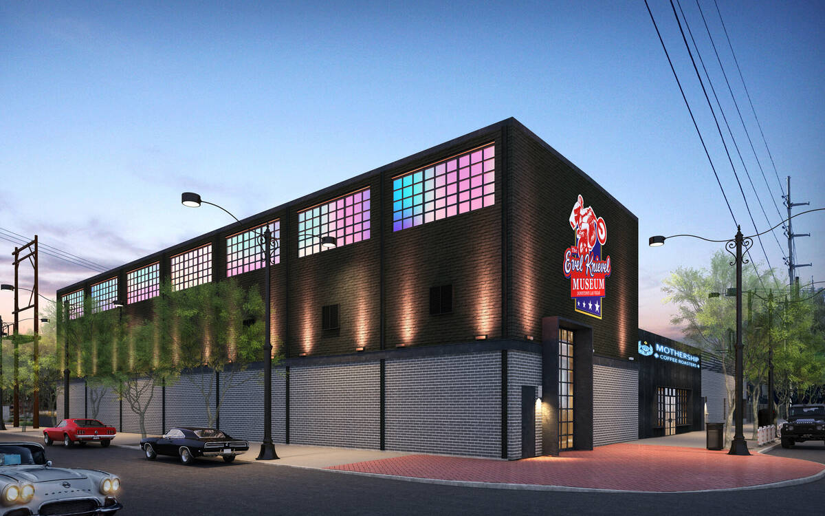 Rendering of the new Evel Knievel Museum in the Mission Linen Building. Photo: Dapper Companies