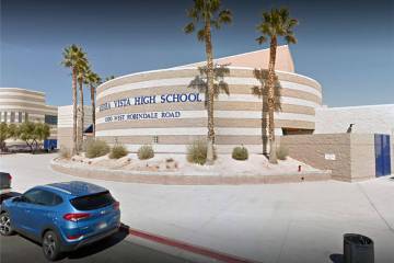 Sierra Vista High School at 8100 W. Robindale Road in Las Vegas. (Google streetview)