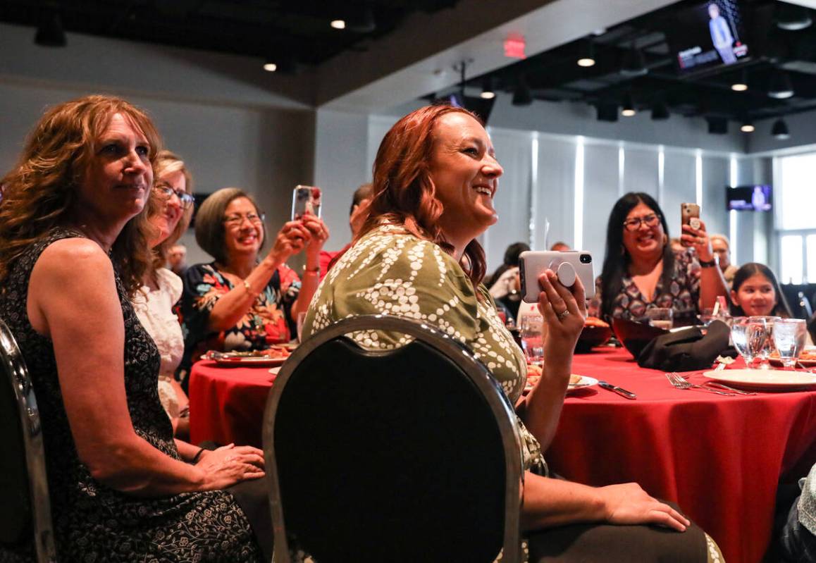 Family and friends look on during the Las Vegas Review Journal’s Academic Excellence Awa ...