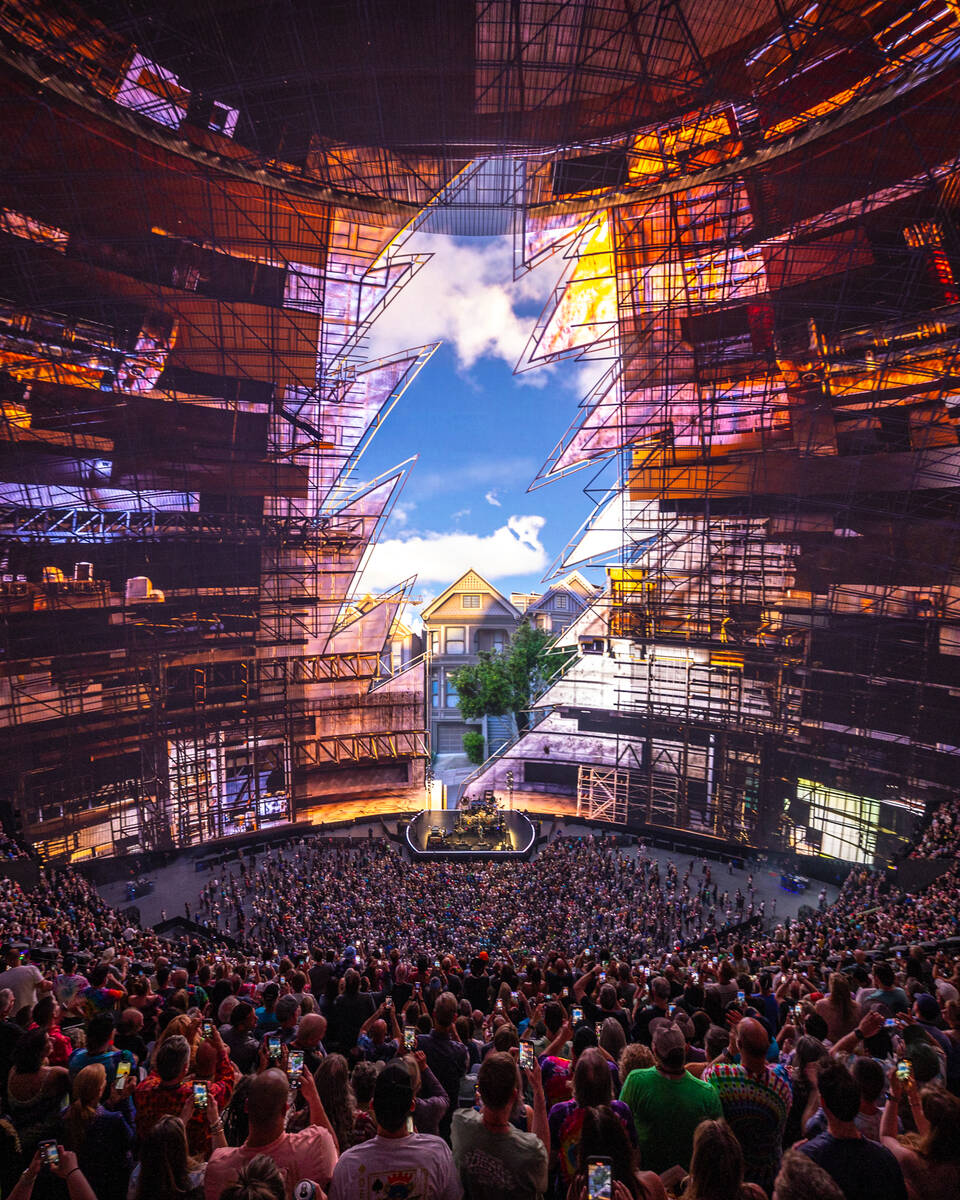 A shot of Dead & Company's opening night at the Sphere on Thursday, May 16, 2024. (Alive Coverage)