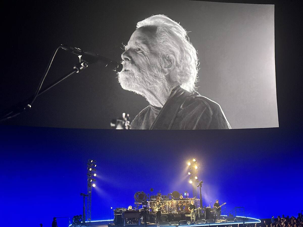 Bob Weir is shown during Dead & Company's opening night at the Sphere on Thursday, May 16, 2024 ...