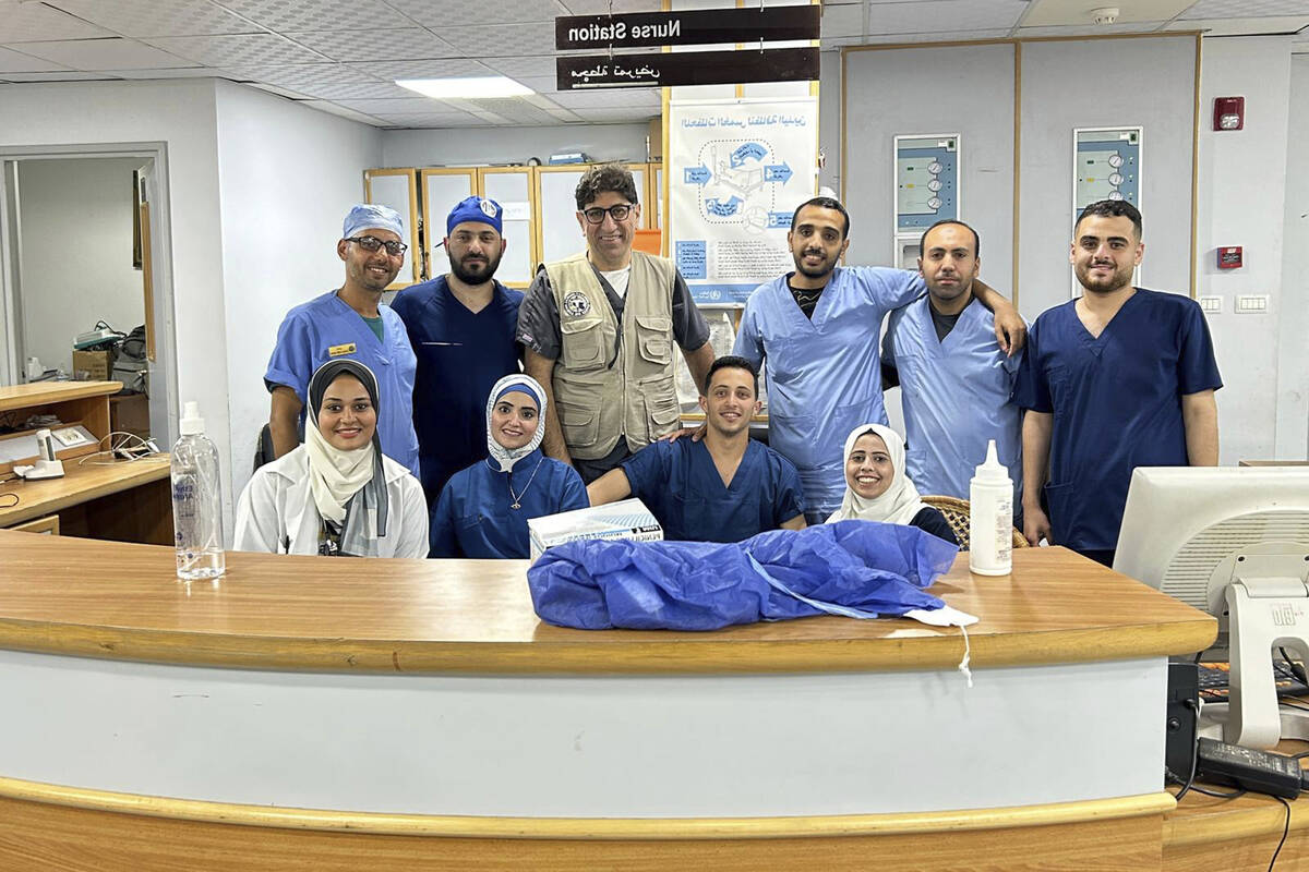 Dr. Ammar Ghanem, an ICU specialist from Detroit volunteering with the Syrian American Medical ...